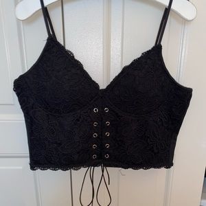 Black lace tank